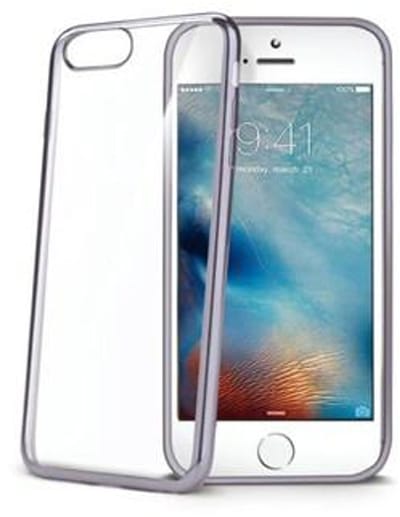 Celly Laser cover hoesje - donker zilver - voor iPhone 7 plus en iPhone 8 Plus (5,5" versies)