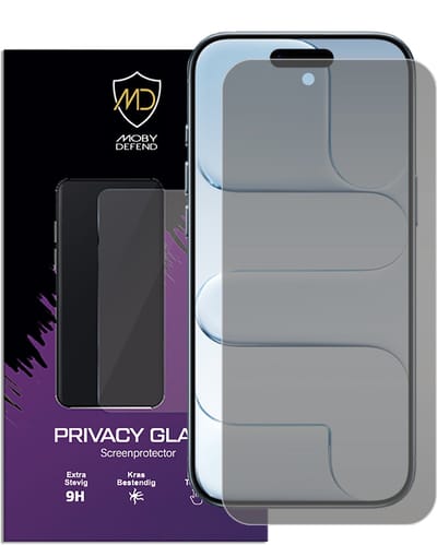 MobyDefend Screenprotector - Geschikt voor iPhone Air - Matte Privacy Glass Screensaver