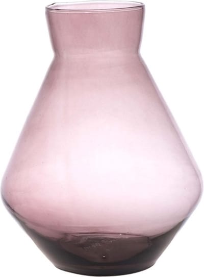 Hakbijl Glass Bloemenvaas Alexandra - transparant mauve - eco glas - 19 x 25 cm