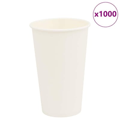 vidaXL - Papieren - koffiekopjes - 1000 - st - 16oz - 400 - ml - wit