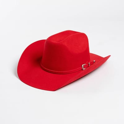 2026 Grote Maat 61cm Brede Rand 100% Wolvilt Cowboyhoed Herfst Winter Warm Vintage Mode Jazz Fedoras Hoed met Gesp S-XL L 59cm rood