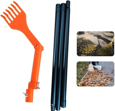 Dakgoothark Gereedschap - Gootreiniger Dakgoot - Dakgoten Schoonmaken - Veilige Grondbediening - 394x75mm - Oranje