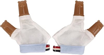 Stop Duimenzuigen met Vingerbescherming voor Baby's - Ademend en Zacht Gaas, Bescherming tegen Krassen en Comfortabele Glove Set