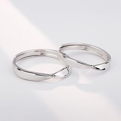 Een Möbiusring Een Ring voor een Meisje Een Ring voor een Man Een Japanse Ring Een Cadeau voor Zijn Vriendin W5345WW-Opening Adjustable white