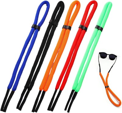 Set van 5 Verstelbare Brilbanden voor Sport, Antislip Brilstraps voor Watersport, Zeilen en Surfen