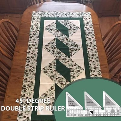 Règles quadrillées 45 60 90 degrés Règle à double bande Acrylique transparent Antidérapant Guide de coupe triangle quart pour la couture 45 degree