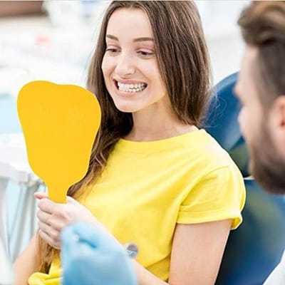 Mondspiegel voor Tandheelkundige Inspectie - Kunststof Handvat - Professioneel en Duurzaam