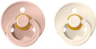 BIBS fopspeen |spenen set van 2 | BLUSH + WHITE | Maat 2 - T2 Leeftijd: 6-18 maanden