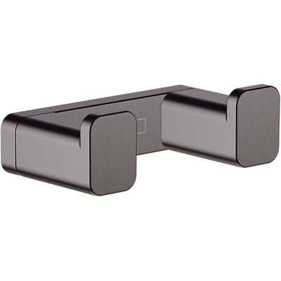 Hansgrohe AddStoris Q handdoekhaak dubbel - geborsteld zwart chroom (antraciet)