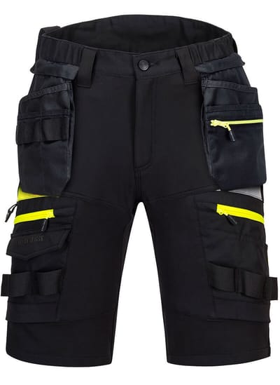 Portwest DX4 afneembare korte broek met holsterzakken DX444 - Zwart - 41