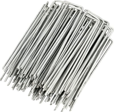 GardenMate Set of 50 galvanised stainless steel pegs H150 mm, L 25 mm, Ø 2.9 mm flat head