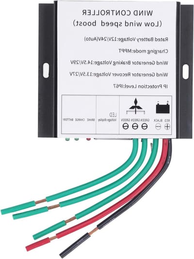 Windturbine Regulator voor 100-400W Mini Generator, MPPT Technologie, Automatische Aanpassing, IP67 Waterdicht en LED Indicator