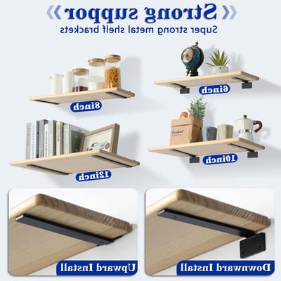 Zware Hoeksteunen voor Planken - 4 Stuks Zwart Metaal, 15 cm, Stevige Wandmontage, Ideaal voor DIY Projecten en Zware Lasten
