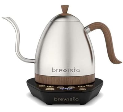 Elektrische Zwanenhals Waterkoker RVS met Temperatuurregeling voor Slow Coffee & Barista