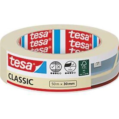 tesa Easy Cover ECONOMY-folie voor schilderwerkzaamheden - 2 in 1 schilderfolie voor afdekken en maskeertape voor maskeren - 17 m x 260 cm