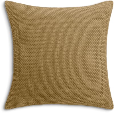 Heckettlane Sierkussen Velours Panama - Amber Gold - Sierkussens 48x48 cm - 100% Polyester Velours - Inclusief Binnenkussen