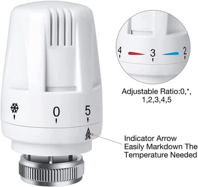 RFWR® Thermostatische Radiatorklep voor Verwarmingssysteem - Pneumatisch Temperatuur Regelventiel