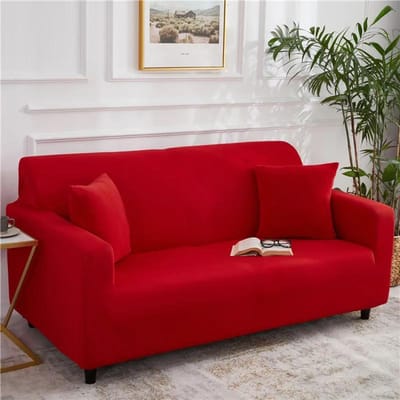 Stretch Effen Bankhoes Elastische Bankhoezen voor Woonkamer Funda Bank Verstelbare L-vorm Bankhoes Huis 1/2/3/4-zits 1-seater 90-140CM