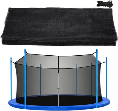 Trampoline Net - Veiligheidsnet - Buiten Spelen - Versterkt Driedubbel - 366 en 427 cm - Zwart