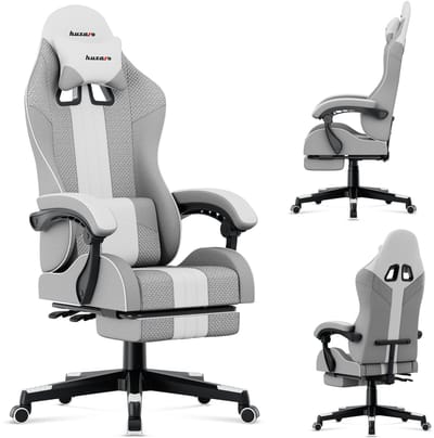 Huzaro Force 4.7 Ergonomische Gamestoel - Comfortabele Bureaustoel - White Mesh