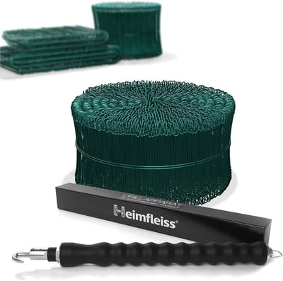 Drilapparaat + Oogdraad 1,4 mm – 1000 Stuks in 5 Lengtes (100-300 mm) – PVC Gecoat – Antislip Handgrepen – Voor Beton, Tuin & Huishouden