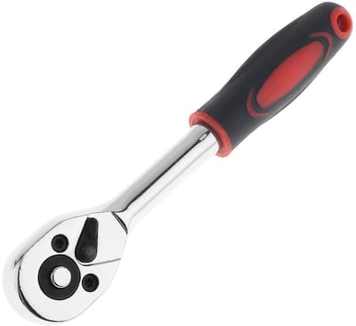 Shopcentral - Ratchet - Quick Release Ratchet - Ideaal voor reparaties - Chrome - Flexibele schroevendraaier - Ergonomisch ontwerp - Geschikt voor prof...