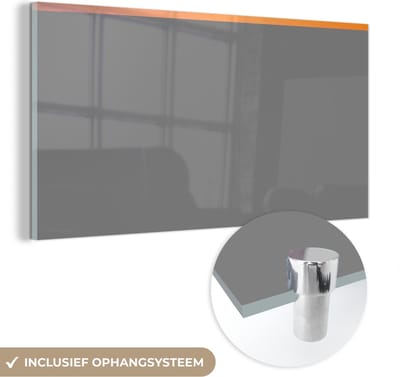 MuchoWow® Glasschilderij 40x20 cm - Schilderij acrylglas - Lavendel - Paars - Bloemen - Foto op glas - Schilderijen