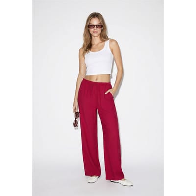Dames wijde crepe broek