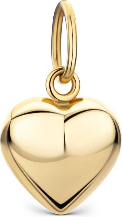 Miore Pure Ketting Hanger - 14 Karaat Goud - Hart Bedel - Handgemaakt - Halsketting - 13.5 mm