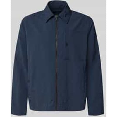 regular fit blouson met platte kraag