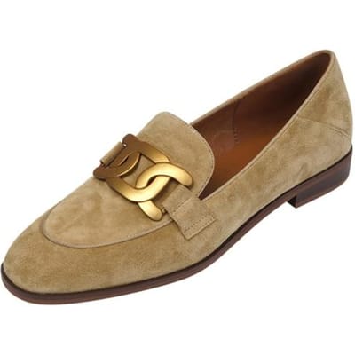 Damesschoenen Echt Leer Flats Loafers Ronde Neus Schapensuède Metalen Decor Instappers Dames Comfortabele Casual Schoenen Nieuw 36