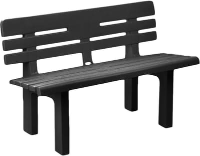 Tuinbank 2-zits - Parkbank Balkonbank - Buiten Zitten - Weerbestendig Kunststof - 110 x 52 x 71 cm - Antraciet