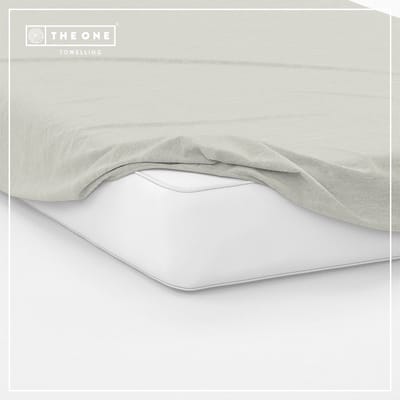 The One Bedding Hoeslaken - 160 x 220 cm - Lits jumeaux - Katoen/Satijn - Crème