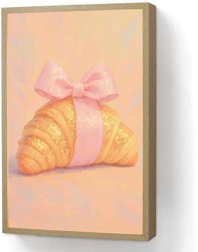 Wandlamp 40x60 cm - Oplaadbaar - Croissant - Strik - Roze - Wandlampen binnen woonkamer - Slaapkamer lamp - Decoratieve nachtlamp - Vloerlamp draadloos