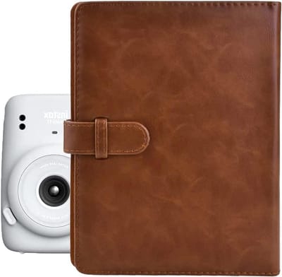 128 Compartiments Fotoalbum voor 3-inch Film - Geschikt voor Fuji Instax Mini Camera's, Foto's en Herinneringen, Bruin