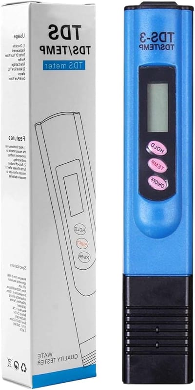Digitale Water Tester - Waterkwaliteit Monitor - Water Analyse - Thermische Foutcorrectie - 15.5 x 3.6 cm - Grijs