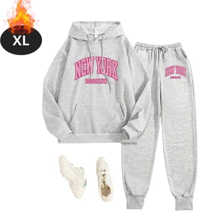 Bovista Joggingpak - Huispak - Volwassenen - Trainingspak - Comfortabel - Joggingsbroek - Tracksuit - Dames - Winter - Grijs - XL