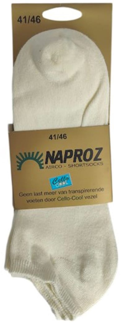 Naproz - Airco Shortsock - Voordeelset 3 paar - Ecru - maat 41-46