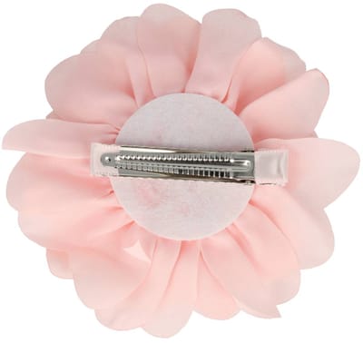Haarsoires Haarspeld Duckklem 10cm – Haarbloem – Gladde Stof – Lichtroze - Sterke Haarclip voor Styling & Dagelijks Gebruik - Hair Clip - Decoratieve Haaraccessoire