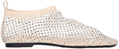 La Strada Flats Met Steentjes Wit Mesh - Damesschoenen - Maat - 37