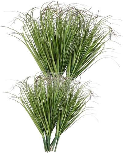 Kunstgras Stelen - Nepgras Decoratie - Binnen Buiten - Onderhoudsvrije Decoratie - 40 Stuks - Groen