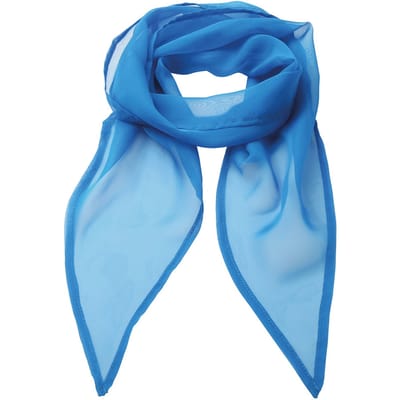 Premier Uniseks sjaal van chiffon in kleuren voor volwassenen (Saffierblauw)