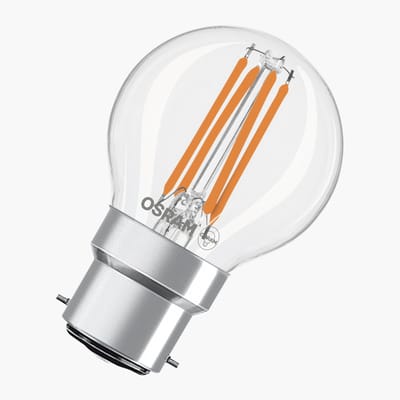 OSRAM LED-lamp Star Globe P40 Filament, 2700 K warm wit, 3,4 W, B22d, helder, 470 lm, voor tafel- en pendelarmaturen, woonkamer, 15.000 uur
