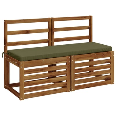 vidaXL - Bankkussen - SOEST - 100% - Polyester - Olijfgroen - 110 - x - 40 - x - 5 - cm