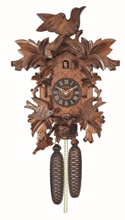 Engstler - 637/8 - Koekoeksklok - 8-daags kettinguurwerk - Notenhout - 40,5 cm
