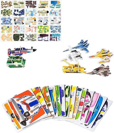Papieren Puzzel Set - Knutsel Puzzels - Fijne Motoriek Trainen - Zonder Lijm - 25 Stuks - Meerdere Kleuren