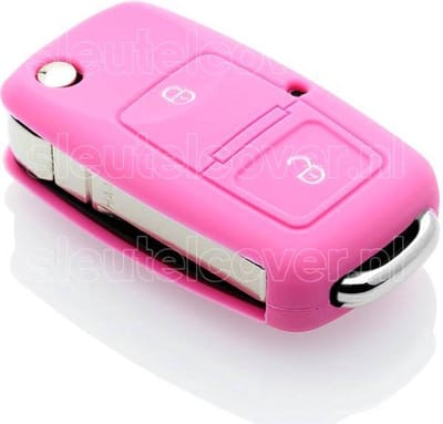 Autosleutel Hoesje geschikt voor Audi - SleutelCover - Silicone Autosleutel Cover - Sleutelhoesje Roze