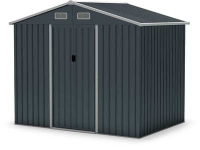 Fietsberging - Fietsenhok - Stalling - Tuinschuur - Huis - Overdekt - Grijs - Scooter - Fiets