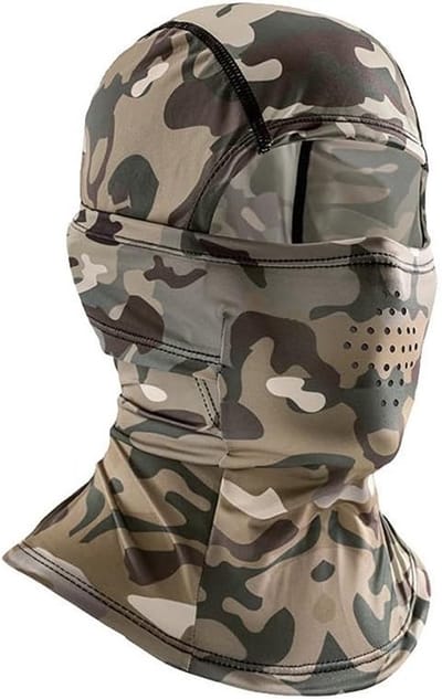 Ademende Zomer Balaclava Gezichtsmasker voor Mannen, Camo Design voor Sport, Jagen en Fietsen