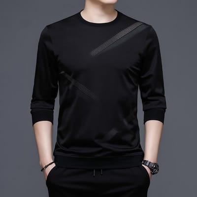 Jongens Heren Casual Rechte Lange Mouw Heren Ronde Hals Zonder Capuchon Lange Mouw Trui 4XL